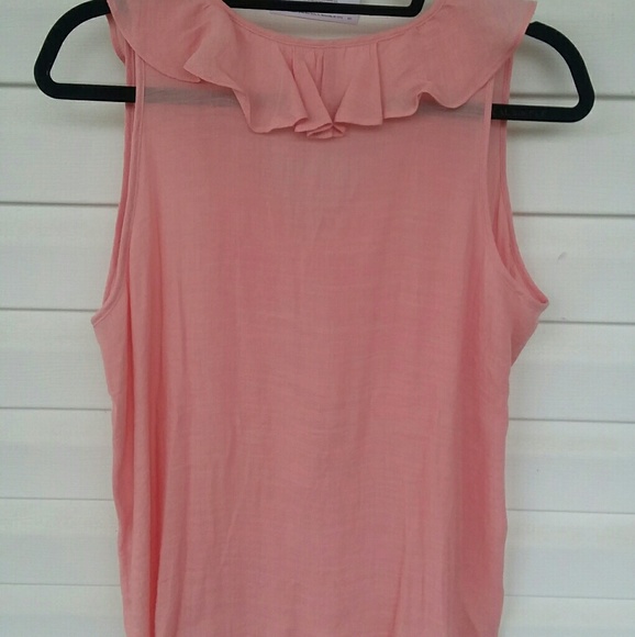 Spring Pink Ruffle Blouse New with Tags - Picture 4 of 4
